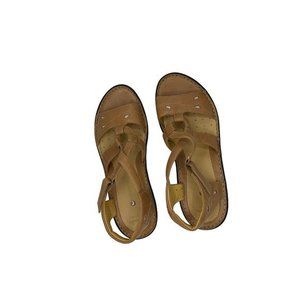 Clarks Artisan Unstructured Womens‎ Wedge Sandals Shoes Size 10M Beige Tan Black
